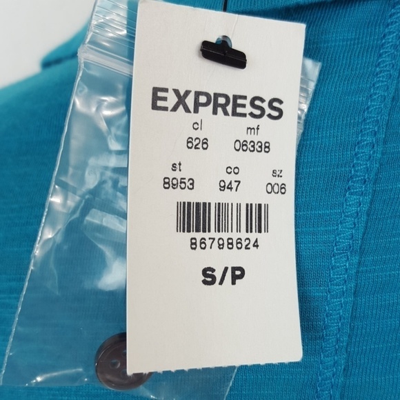 *NWT* EXPRESS Turquoise Top, size S - Picture 5 of 7